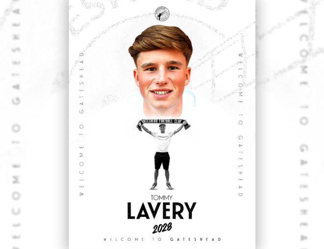 Tommy Lavery signs for Gateshead FC