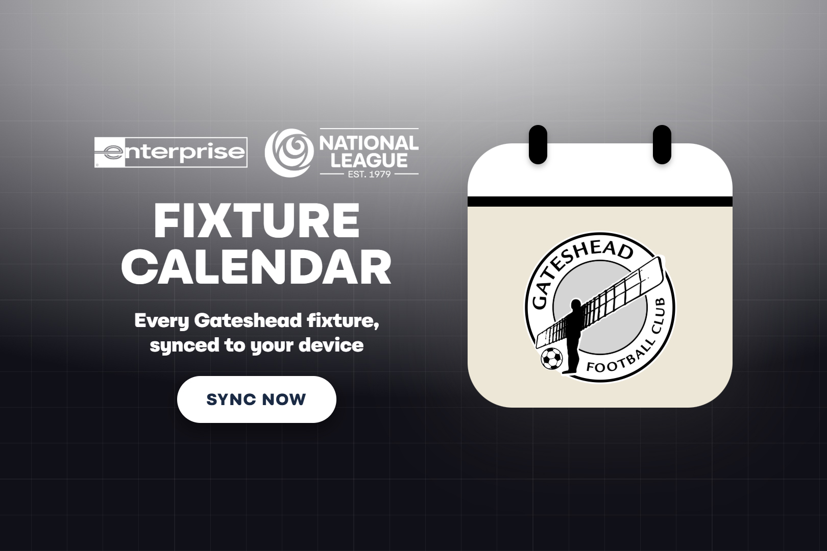 Gateshead FC Fixture Calendar Syncs to Your Phone