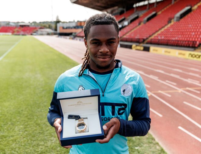 Keon Lewis-Burgess named as Christophe Duchamp August Player of the Month